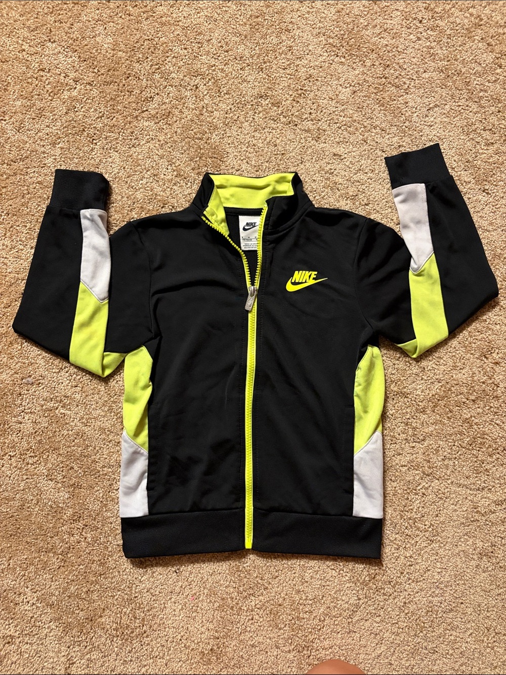 Nike Boys’ Black & Neon Yellow Track Jacket